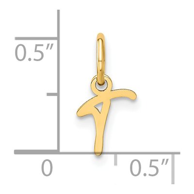 Gold-Plated Sterling Silver Letter T Charm – view 5
