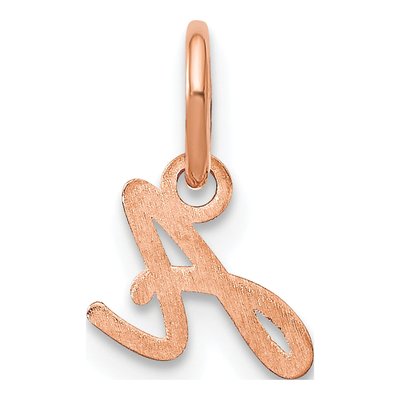 14K Rose Gold Letter A Charm – view 3