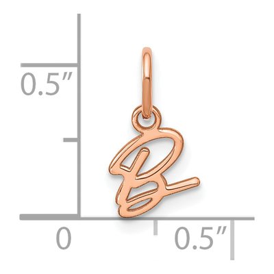 14K Rose Gold Letter B Charm – view 4