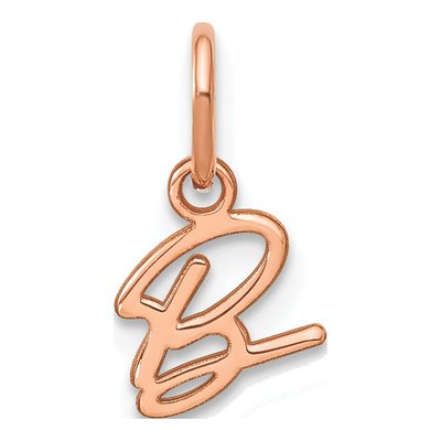 14K Rose Gold Letter B Charm