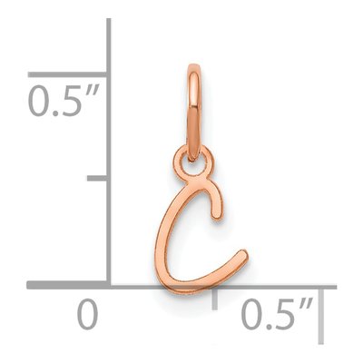 14K Rose Gold Letter C Charm – view 4