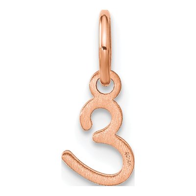 14K Rose Gold Letter E Charm – view 3