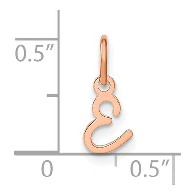 14K Rose Gold Letter E Charm – view 4