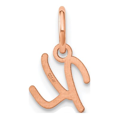 14K Rose Gold Letter K Charm – view 3