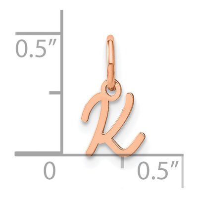 14K Rose Gold Letter K Charm – view 4