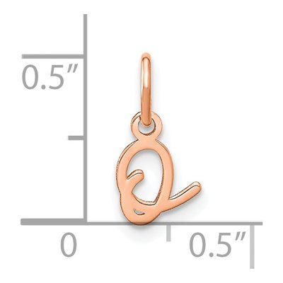 14K Rose Gold Letter O Charm – view 4