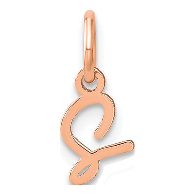 14K Rose Gold Letter S Charm