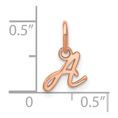 Rose Gold-Plated Sterling Silver Letter A Charm – view 4