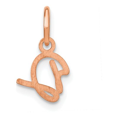 Rose Gold-Plated Sterling Silver Letter D Charm – view 3