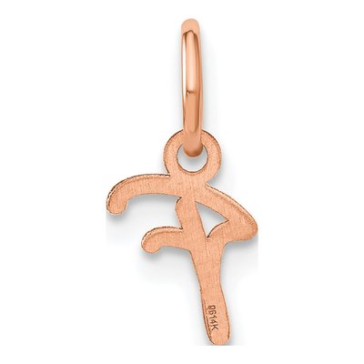 Rose Gold-Plated Sterling Silver Letter F Charm – view 3