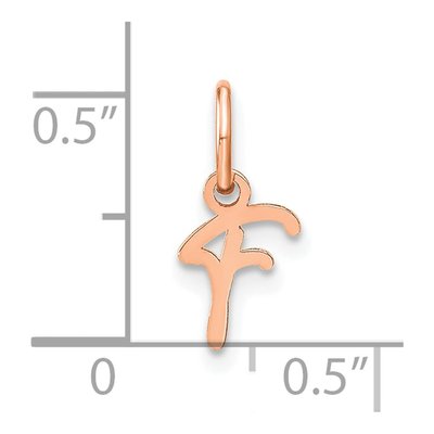 Rose Gold-Plated Sterling Silver Letter F Charm – view 4