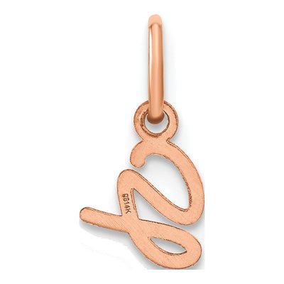 Rose Gold-Plated Sterling Silver Letter G Charm – view 2