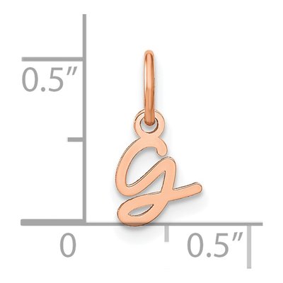 Rose Gold-Plated Sterling Silver Letter G Charm – view 3