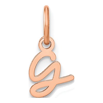 Rose Gold-Plated Sterling Silver Letter G Charm