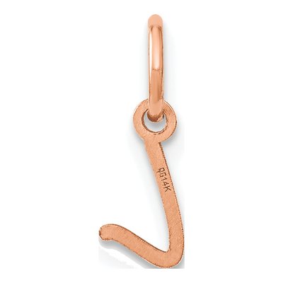 Rose Gold-Plated Sterling Silver Letter L Charm – view 3