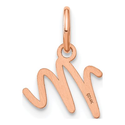 Rose Gold-Plated Sterling Silver Letter M Charm – view 3
