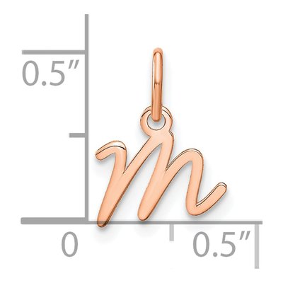 Rose Gold-Plated Sterling Silver Letter M Charm – view 4