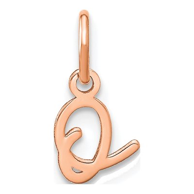 Rose Gold-Plated Sterling Silver Letter O Charm