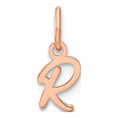 Rose Gold-Plated Sterling Silver Letter R Charm