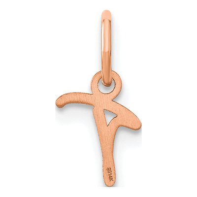 Rose Gold-Plated Sterling Silver Letter T Charm – view 3