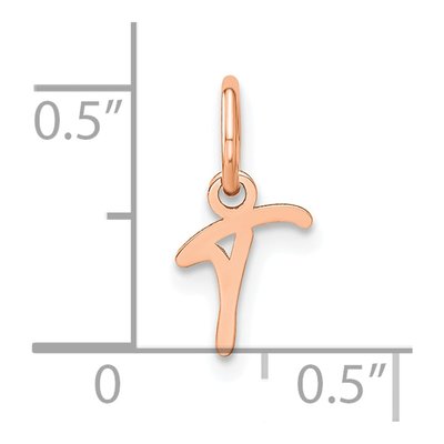 Rose Gold-Plated Sterling Silver Letter T Charm – view 4