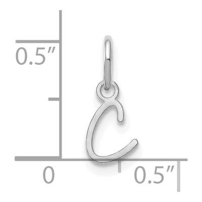 Sterling Silver Letter C Charm – view 3