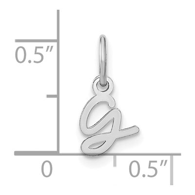 Sterling Silver Letter G Charm – view 3