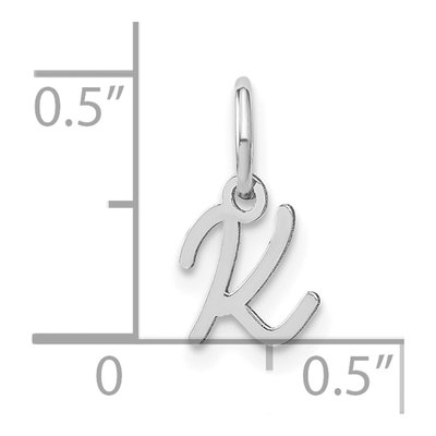 Sterling Silver Letter K Charm – view 4
