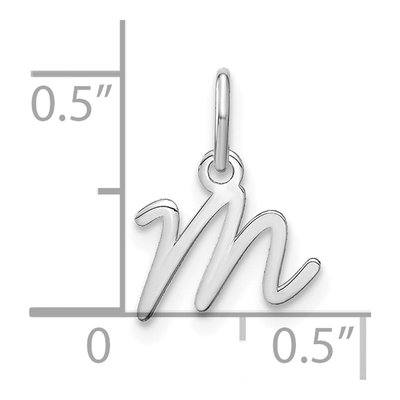 Sterling Silver Letter M Charm – view 4