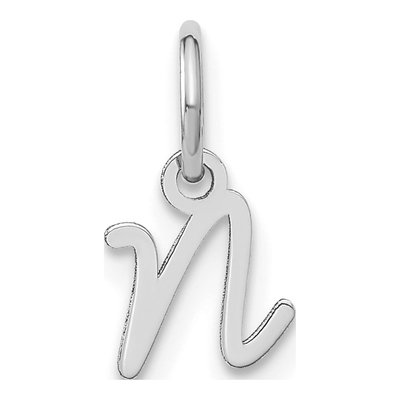 Sterling Silver Letter N Charm