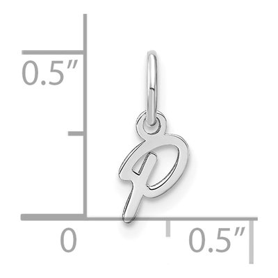 Sterling Silver Letter P Charm – view 4