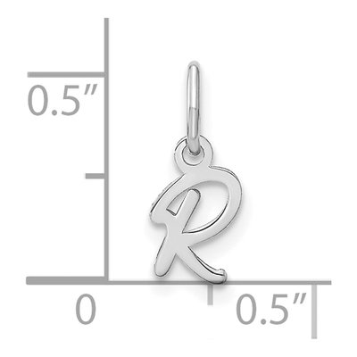 Sterling Silver Letter R Charm – view 4