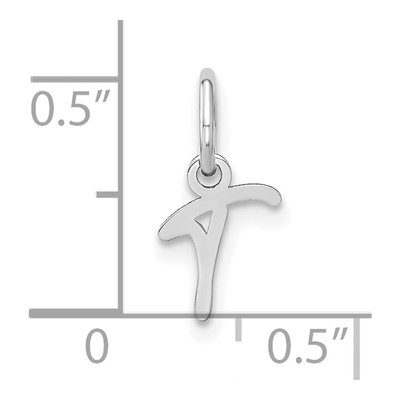 Sterling Silver Letter T Charm – view 4