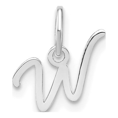 Sterling Silver Letter W Charm