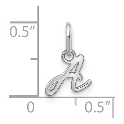 14K White Gold Letter A Pendant – view 2