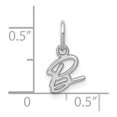 14K White Gold Letter B Pendant – view 2