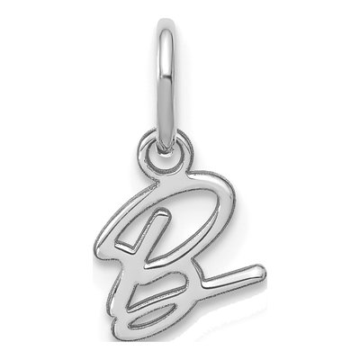 14K White Gold Letter B Pendant