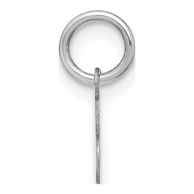 14K White Gold Letter E Charm – view 3