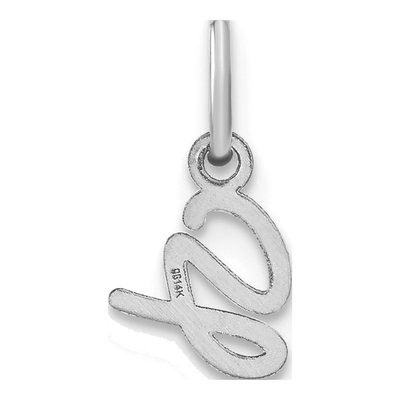 14K White Gold Letter G Pendant – view 2