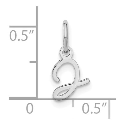 14K White Gold Letter J Pendant – view 5