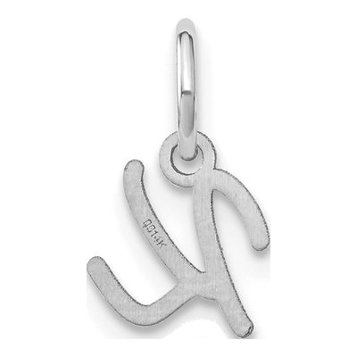 14K White Gold Letter K Pendant – view 3