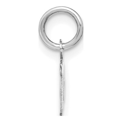 14K White Gold Letter M Pendant – view 2