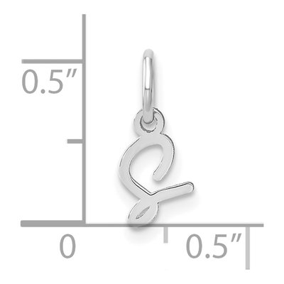 14K White Gold Letter S Pendant – view 4