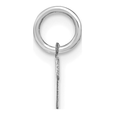 14K White Gold Letter V Charm – view 2