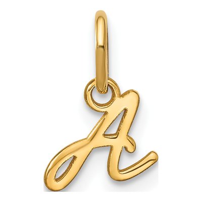 14K Yellow Gold Letter A Pendant