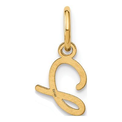 14K Yellow Gold Letter J Pendant – view 4