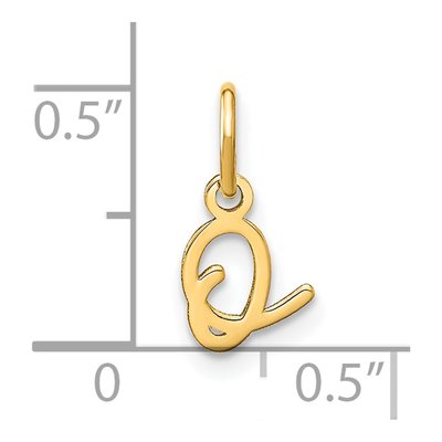 14K Yellow Gold Letter O Pendant – view 5
