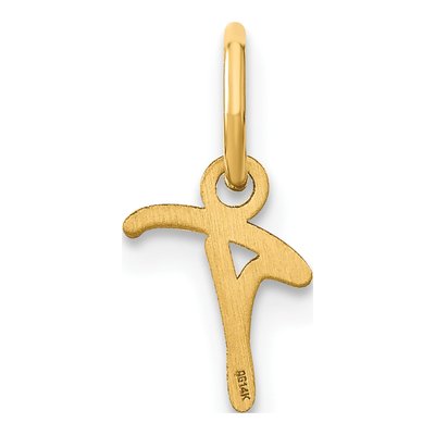 14K Yellow Gold Letter T Charm – view 4