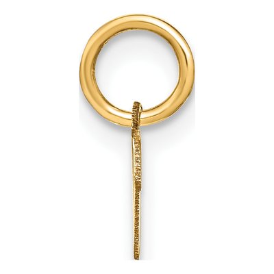 14K Yellow Gold Letter V Pendant – view 3