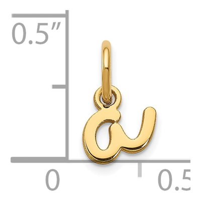 Gold-Plated Sterling Silver Letter A Charm – view 4